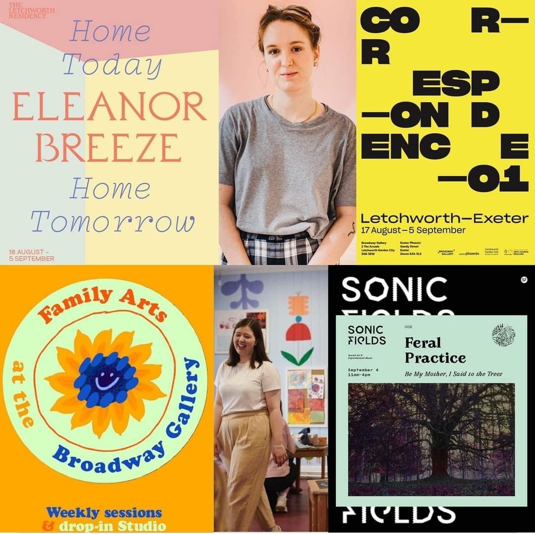 So much going on @BroadwayLGC it's hard to list it all. Local artist exhibits your lockdown experiences. NEW family art studio is open. Innovative Letchworth-Exeter artist link up is creating some great new works. And look out for Sonic Fields-Feral Practice experience next week.