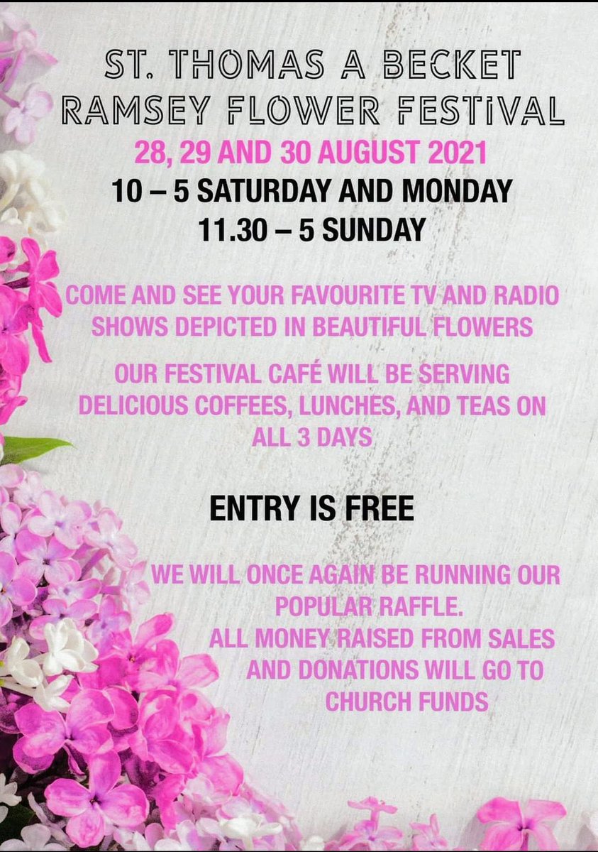 It might be grey outside but there's plenty of colour at the TV &amp; Radio themed Ramsey Flower Festival this bank holiday weekend. Thomas a Becket Church PE26 1DW.
#ThinkLocalHunts 
@KatieRidleyITV <a href="/BBCCambs/">BBC Cambridgeshire</a> <a href="/BBCLookEast/">BBC East</a> <a href="/steve_corney/">steve corney</a> <a href="/ShaileshVara/">Rt Hon Shailesh Vara</a> <a href="/huntspost/">Hunts Post</a> <a href="/HuntsPostDebbie/">Debbie Davies</a>