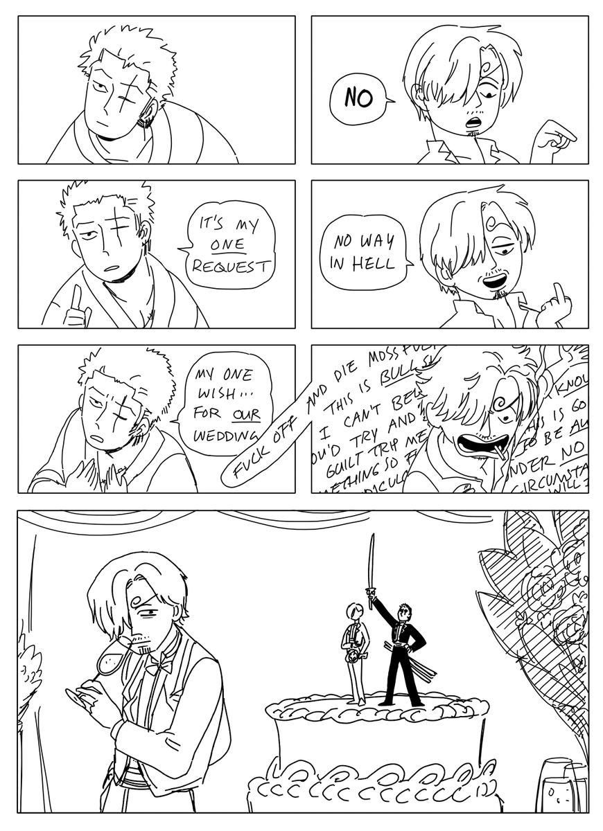SailorFailures's tweet photo. You are cordially invited to Zoro and Sanji's garbage fire https://t.co/GsSI40yTU9