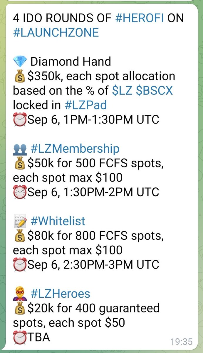 PhanTuyen911's tweet photo. For investors who are interested in the project, the next IDO will be on #LaunchZonePadX on September 6.
#IDO #LaunchZone #HeroFi #NFTgaming https://t.co/4Gpf2jhJ3T