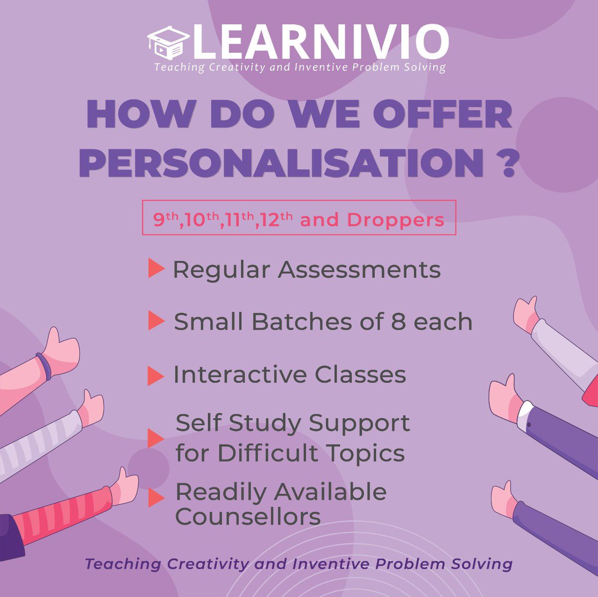 learnivio's tweet photo. Your needs are our priority. Learnivio offers personalised small batch classes to fulfil your needs!

#learnivio #education #educate #personalization #needs #priority #smallbatches #attention #jee #neet #jeemains2021 #neet2021 https://t.co/jbmhAIOE1S