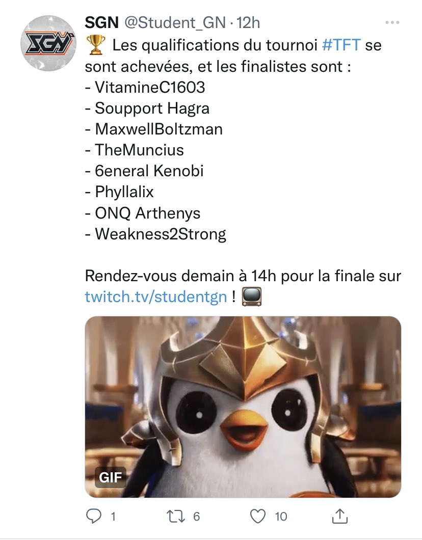 BDJ_ESSEC's tweet image. Félicitations à Soupport Hagra, fier représentant de notre pôle esport, pour sa qualification aux phases finales du tournoi #tft organisé par @Student_GN ! 🎉

Pour assister au dénouement de la compétition, c’est en ce moment-même par ici =&amp;gt; Twitch.tv/studentgn 👀