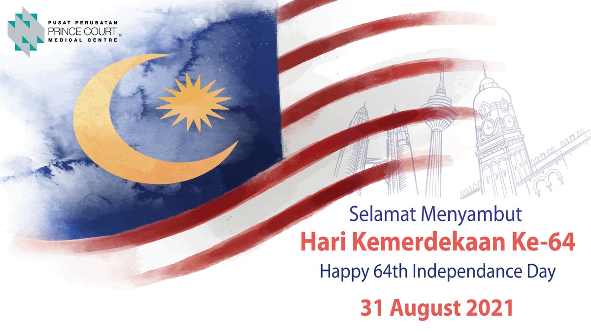 PrinceCourtMC's tweet photo. Wishing all Malaysians Selamat Hari Merdeka 🇲🇾
and happy holiday from all of us at Prince Court Medical Centre! 

Stay safe during this holiday period.
.
.
#PCMC https://t.co/x6aj7WQN72