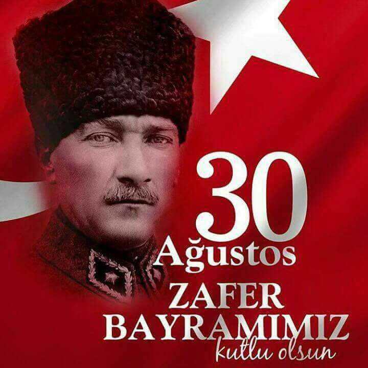 Saygıdeğer 
T.C Vatandaşlarımız,
Değerli Takipçilerim ,
Kıymetli Dostlarım!...
30 AĞUSTOS ,
ZAFER BAYRAMIMIZ ,
KUTLU OLSUN DİLEĞİMLE…🌹💐😊😍😇🙏🙋🏼‍♀️⚪🔴