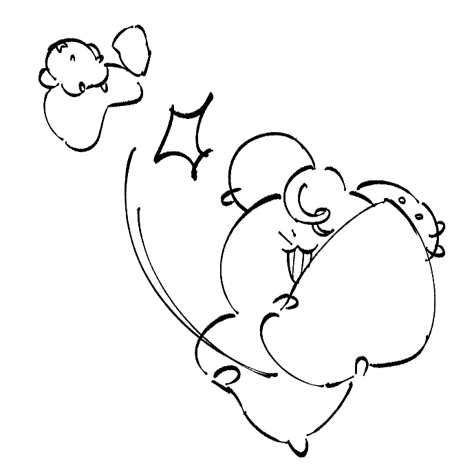 a thread of interaction doodles with the ham hams #hamusona @/mugen0017 @/lilyaam_ @/yukweee 