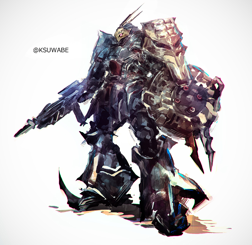 mecha robot no humans solo weapon holding holding weapon  illustration images