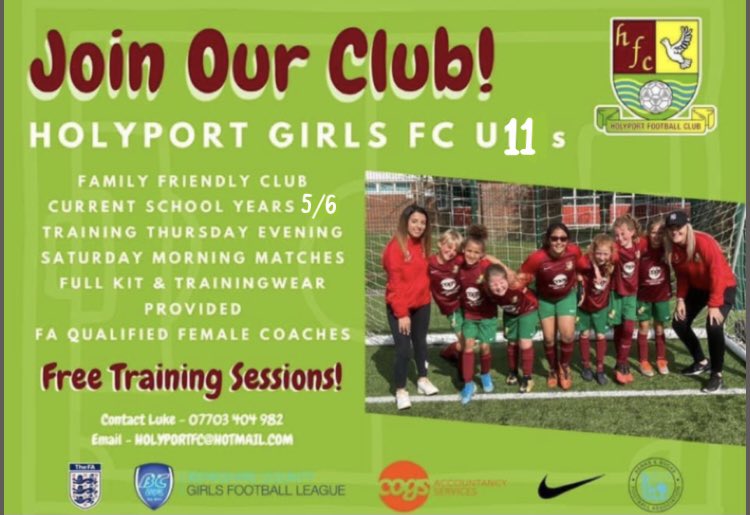Looking to add mew players to our Under 11 girls team. Anyone interested should contact us on the details below