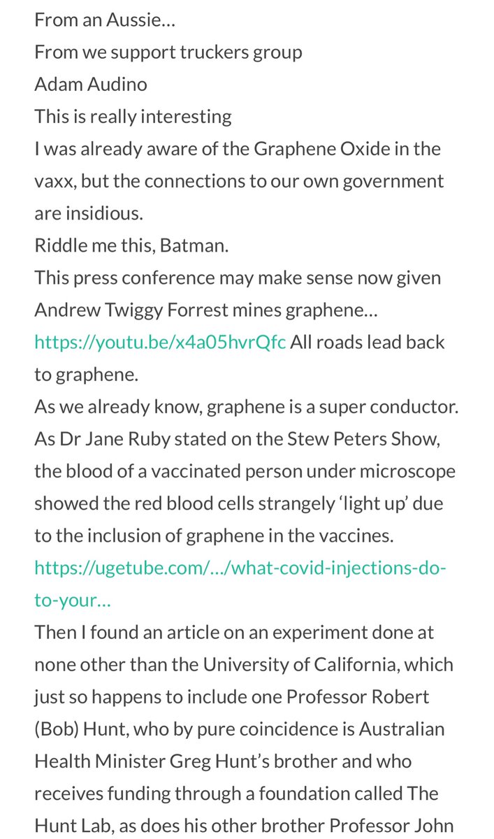 Prof. Robert Hunt, is Aust. Health Minister Greg Hunt’s brother &amp; receives funding through a foundation The Hunt Lab, as does other brother Prof. John Hunt at Univ. of NSW. UNSW has coincidentally received $M’s in grants from Greg Hunt and the Fed. Gov. 

gf4justice.com/2021/08/26/wha…