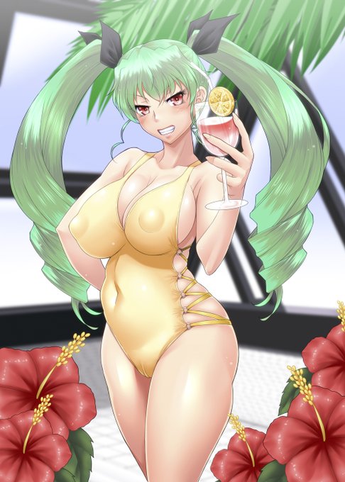 pixivに投稿しました|水着アンチョビ | 綺人 #pixiv https://t.co/BUifVFVa5r 
パチスロで見た水着がエロかったので…( ˘ω˘) 