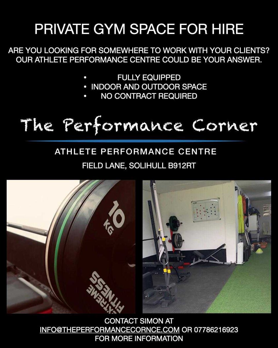 Perf_Corner's tweet photo. * * * Attention Personal Trainers * * *
We have an exciting opportunity available for any PT looking for a new facility to work out of a respectable prices.

Get in touch today for more information. https://t.co/P7mrmlx966