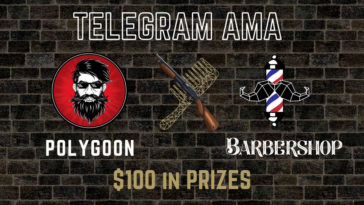defi_barbershop's tweet photo. #AMA Monday, August 30th at 15:00 UTC with @PolyGoonMatic.  Stop in to hair channel- https://t.co/Js6brn1mdI to get more information about #Polygoon.  5 $20 prizes will be give away!!!

#Defi #Crypto https://t.co/fGP5pZ7INm