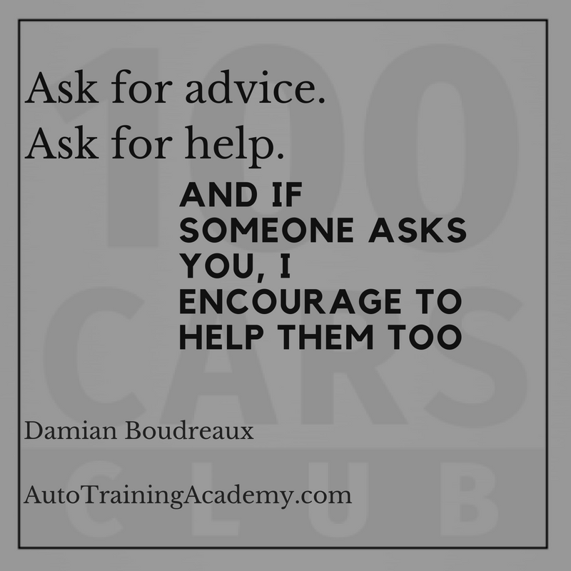 DamianBoudreaux's tweet photo. Social learning is the key to exponential growth. #Love #Sales #AutoTrainingAcademy #100CarsClub https://t.co/fLuznBSiIR