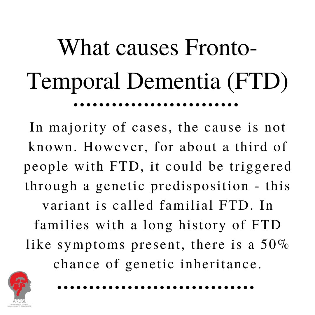 ardsihyd's tweet photo. What could be the cause for FTD? 
Read 👆🏾 to find out. 
.
.
.
Stay tuned for more information on FTD! 
.
.
.
#KnowMoreDementia
#Dementia
#FrontoTemporalDementia
#DementiaAssociation
#DementiaSupport
#DementiaAwareness
#KnowMoreWeekdays
#KnowMoreFTD
#Sunday
#Hyderabad
#Ardsi https://t.co/sw9kb3MN3u