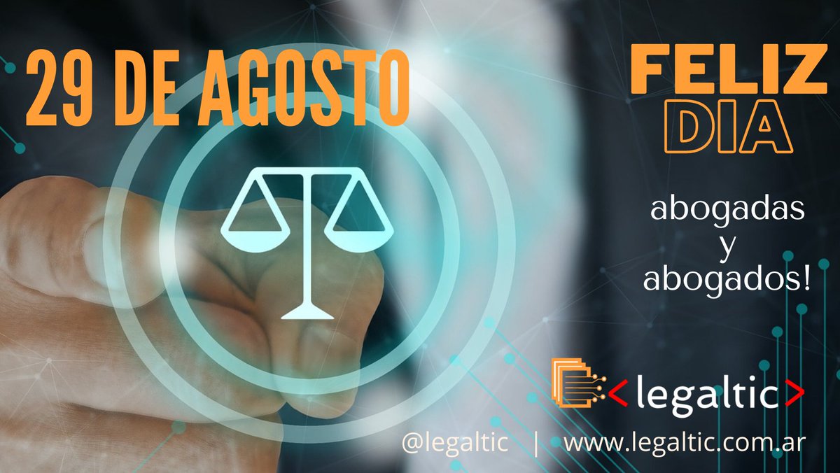 LegalTIC_ar's tweet photo. #Abogados #Abogadas Muy feliz día y a continuar trabajando día a día,  por el Derecho y la Justicia!!! https://t.co/IEVJ7Ivfbw