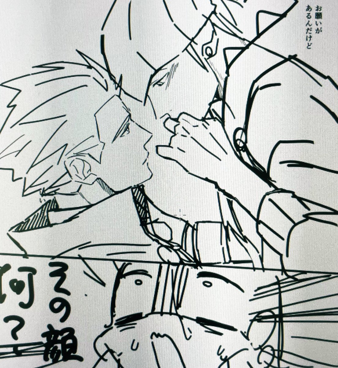 こういう雰囲気のwtkbを描きたいとずっと思ってて、やっと描けた(下描き)のでもう満足してんだけど中身nmちゃんっていうね 