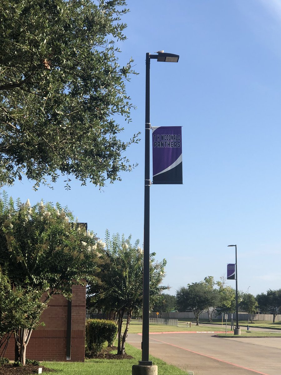 Our new flags look pretty awesome!! <a href="/BeaAnzaldua/">Coach Anzaldua</a> <a href="/MdjhAthletics/">MDJH_Athletics</a> <a href="/BodisonCoach/">Coach Bodison</a> <a href="/McDPantherPE/">Nicki McDonald</a> <a href="/Kharilong94/">Khari Long</a> <a href="/CoachC1914/">Lorenzo Conley M.S.Ed.</a> just in time for games next week and open house!! #GoPanthers #purplewhite