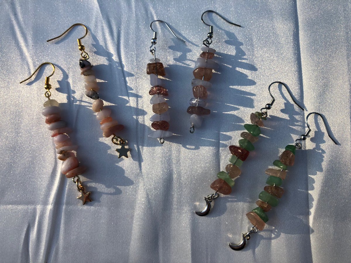 SalinaNichole's tweet photo. nobody ever sees my tweets but if you do i started a small etsy shop where i sell jewelry. these are my crystal earrings i just launched :P

 https://t.co/CNM3a5fySm https://t.co/eMsHozi902