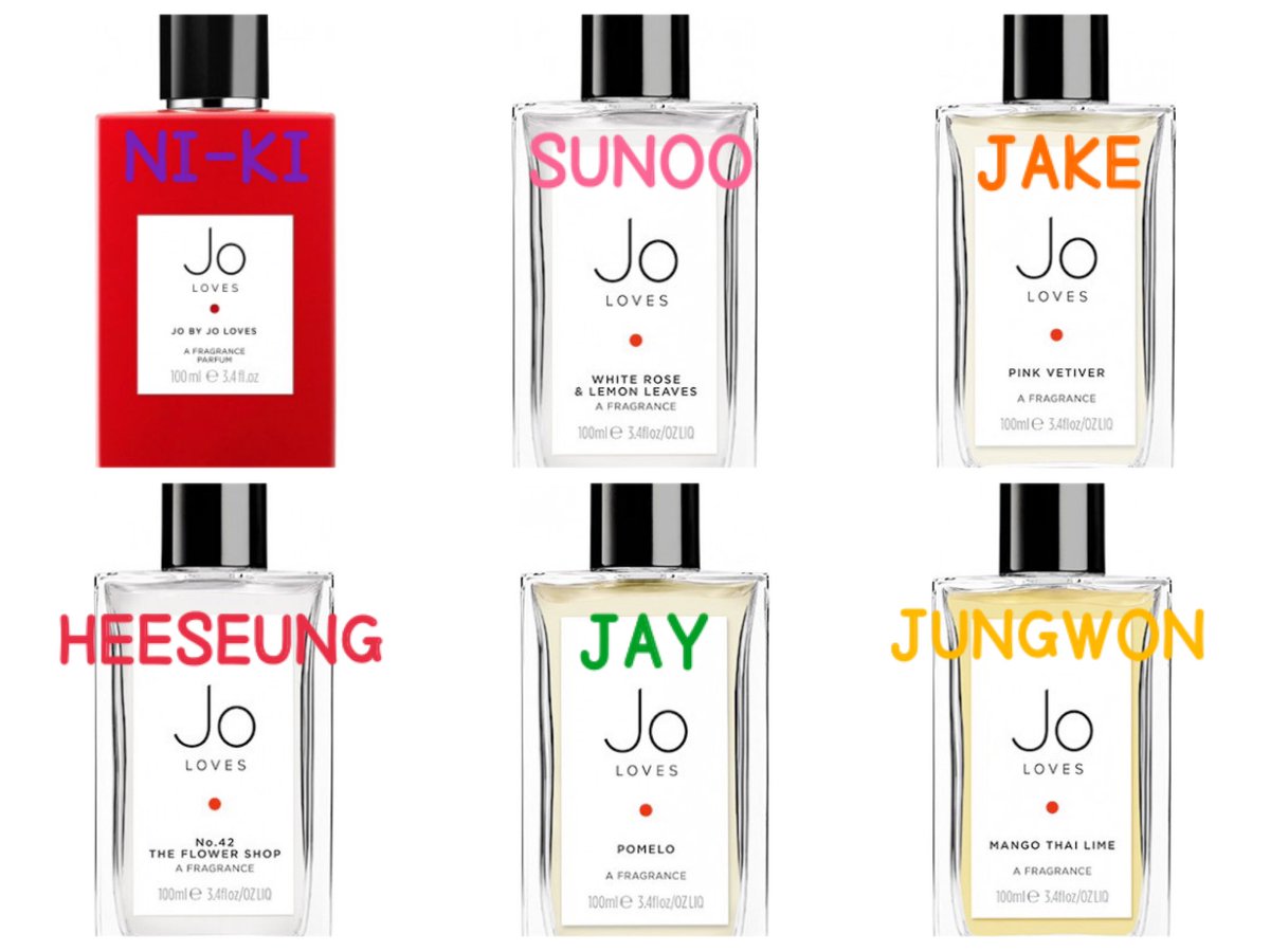 ソンフンがメンバーに似合うと思った香り一覧作ってみた😊 Jo Malone