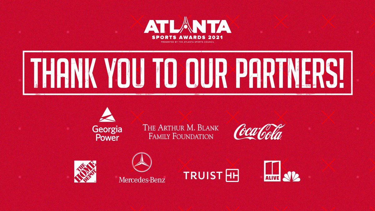 ATLSportsCncl's tweet image. Thank you to all of our partners that made the #ATLSportsAwards great this year!  @GeorgiaPower, @BlankFoundation, @CocaCola, @HomeDepot, @MercedesBenz, @TruistNews and @11Alive - We couldn&apos;t have done it without you. #ASA2021