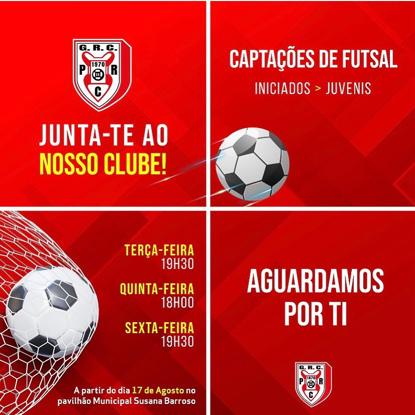 Devido a problemas com o Pavilhão Municipal Susana Barroso, o treino de captação marcado para o dia de hoje foi cancelado.
Retomaremos, na quinta-feira, 19.8.2021, às 18h00.
Aparece! Aguardamos por ti!
#somoscasaldorato