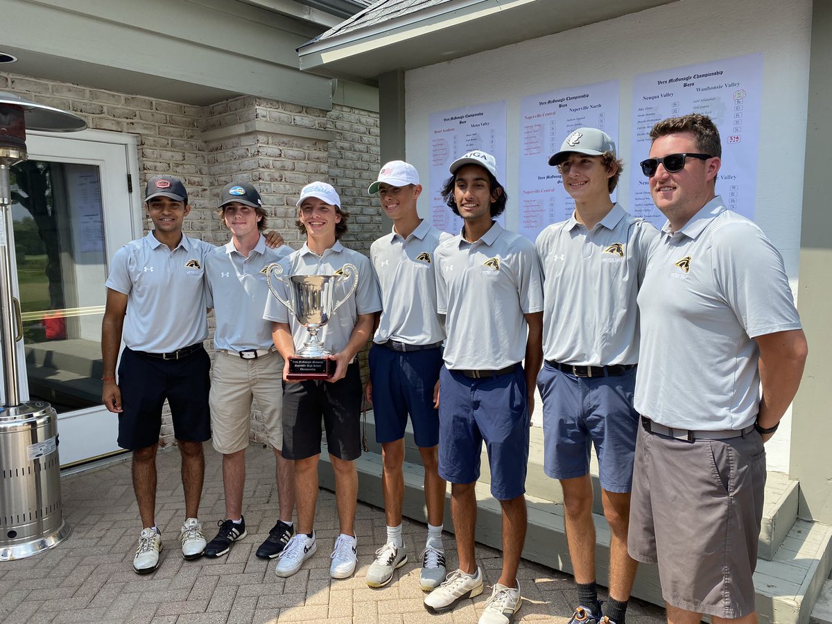 BOYS GOLF: For the first time in school history the Metea Valley Mustangs take home the McGonagle tournament. Congratulations Mustangs. <a href="/MVHSboysgolf/">Metea Golf</a> <a href="/MeteaAthletics/">Metea Athletics</a>
