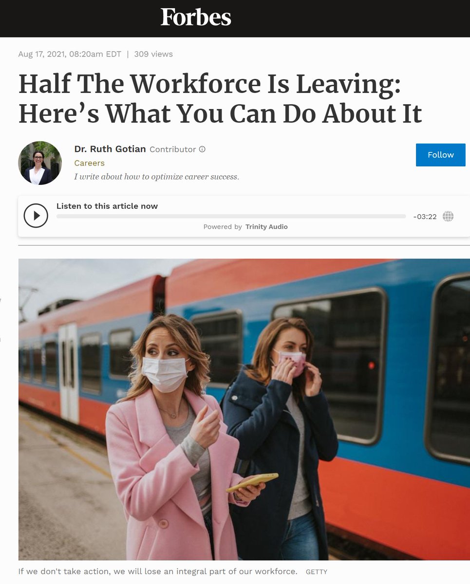 'The loss of 👩🏽‍⚕️👩🏿‍🔬👩‍💼physicians, scientists, nurses, staff & other personnel, will have a profoundly negative impact & likely affect nearly everyone in the 🇺🇸 in one way or another.” #GiveHerAReasonToStay #WomenInMedicine @RuthGotian @Forbes @ForbesWomen bit.ly/3CV9ZhD