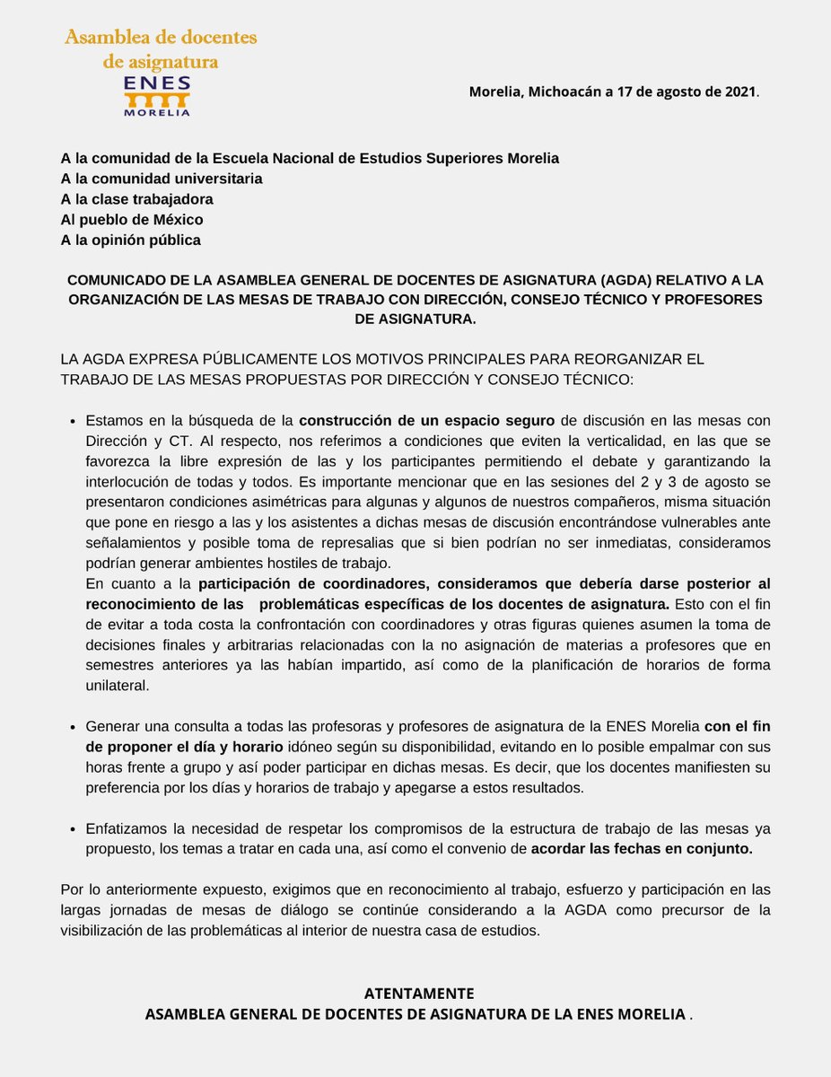 AGDA UNAM-ENES,Morelia tweet media