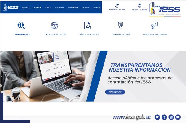 IESSec's tweet photo. #BoletínIESS | Cambios en portal web es parte de la transformación del IESS. 

Conoce más detalles. ➡️ https://t.co/gZUthSGS2f

#IESSeTransforma https://t.co/w2dn00wFur