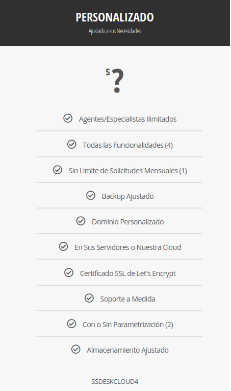 SuGE3K's tweet image. Te presentamos los planes de SuGE3K ServicedesK que tenemos para tu empresa, no importa si tienes 100 asesores o 1000, mensualmente pagaras lo mismo. Más Información -> sugeek.co/servicedesk-pq…
