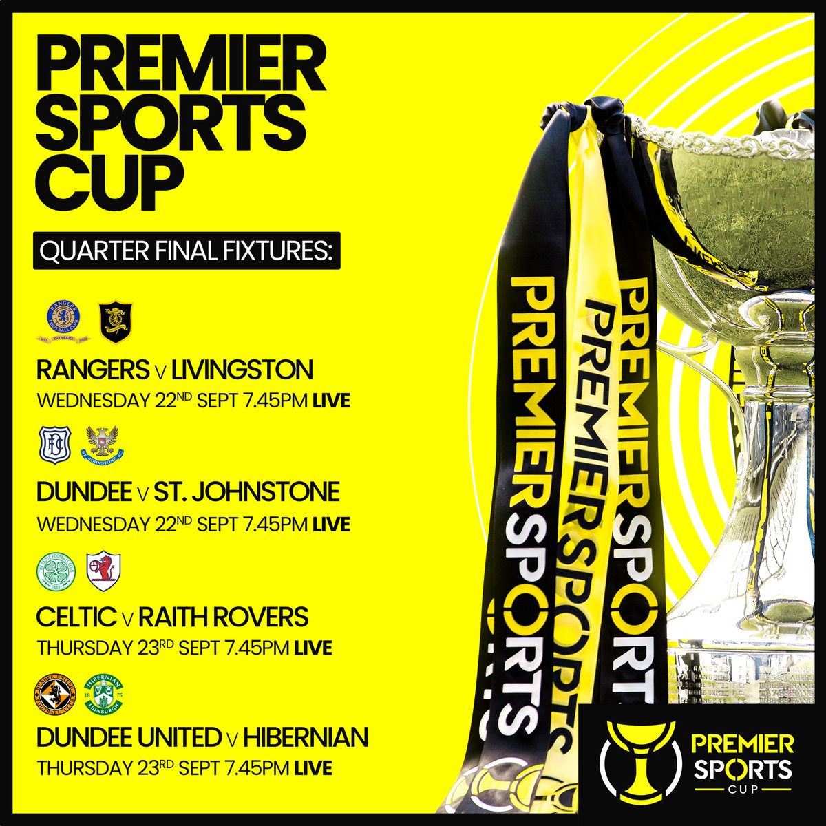 Mark your cards Fitba fans 🏴󠁧󠁢󠁳󠁣󠁴󠁿⚽

We've got a MASSIVE 2 nights of #PremierSportsCup action in store with all 4 games exclusively live from the Quarter Finals 🏆

⬇⬇⬇