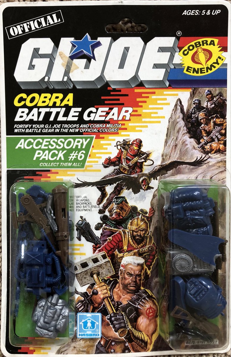 Accessory packs were a good way to get extra #GiJoe weapons and gear for the . . . uhh, *rare* occasions when one would actually lose a figure’s gear. One could also imagine hanging out with Road Pig, Darklon and others here.