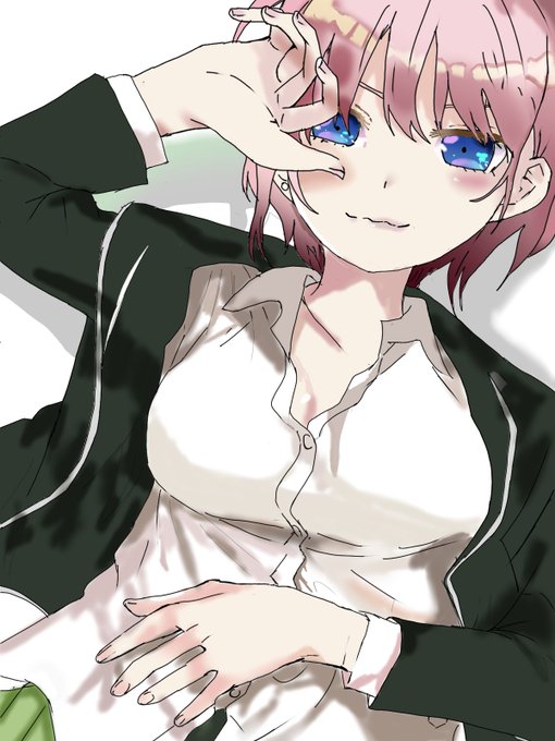 阿南ほたるさんがTwitterに投稿した中野一花(五等分の花嫁)のイラスト。