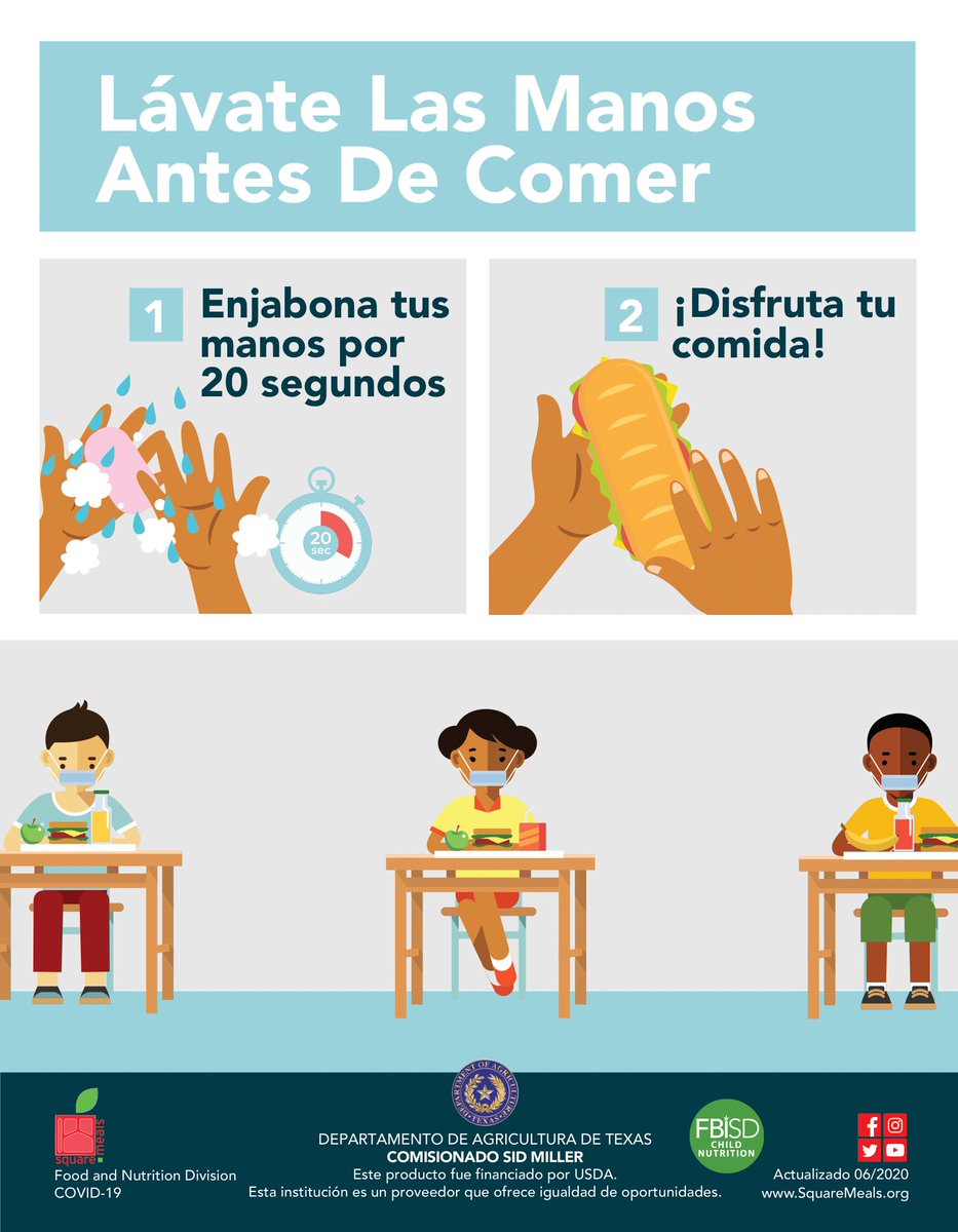 FBISDFoodie's tweet photo. 🧼 Before you grub make sure you scrub!
#WashYourHands #FBISDFoodie #FBISD https://t.co/fnU9gpat7E