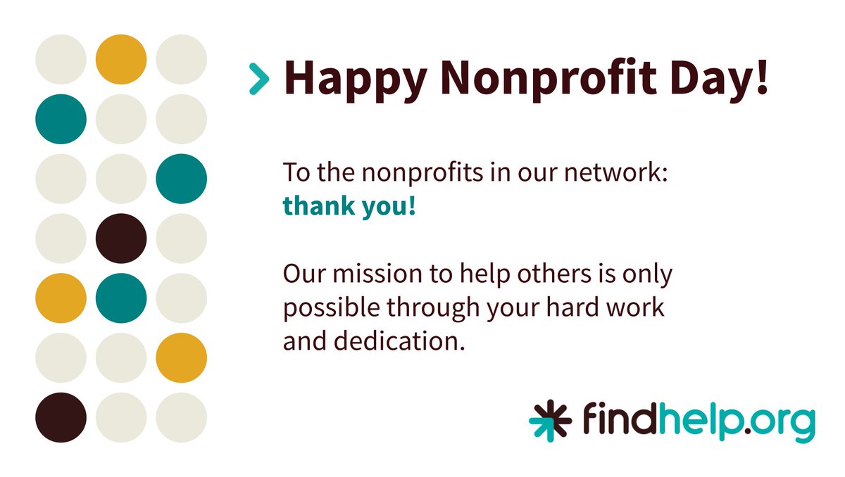 itsfindhelp's tweet photo. Special shoutout to the organizations that have helped the most people through our platform: @atxecho, Mainely Teeth, @loavesfishesnc, @careersourceSFL, @anybabycan, @SalArmyMidwest, @pacesemi, @lahousingcorp, @gleanersfbindy, @housingforward.

#NationalNonprofitDay #NonProfit https://t.co/oCULbenBey
