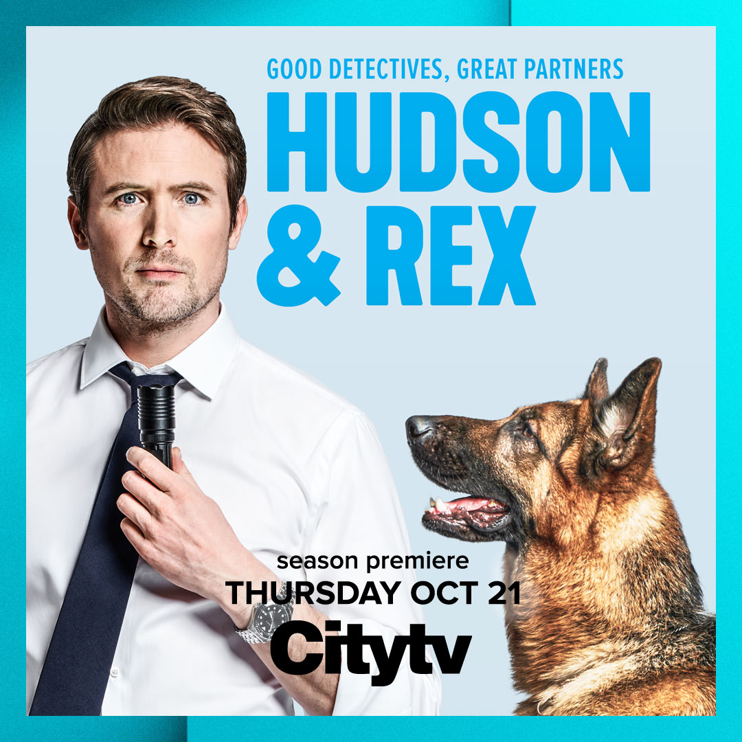 hudsonandrex's tweet photo. Save the date 🐾 #HudsonAndRex returns with a NEW SEASON Thursday, Oct 21st 8pm ET on @City_tv https://t.co/uHjNYaI4T9