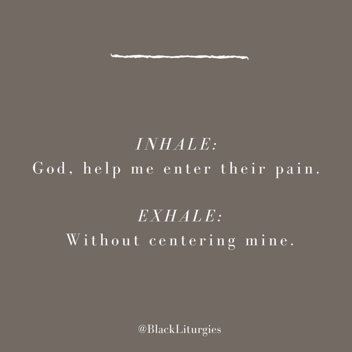 CiaraT_LCSW's tweet photo. Repost from @BlackLiturgies on IG. 

Globally there is a lot going on, which may result in a variety of emotions coming to surface.

 “It’s good that you are feeling something, but practice the kind of empathy that does not always center around you”. Whew! A word. https://t.co/ABfytfKy1X