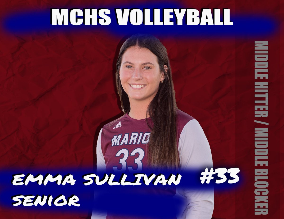 Huge congrats to senior Emma Sullivan on becoming the career kill leader in MCVB history!! Her 20 kills last night broke the all time record. Way to put in work Emma!!