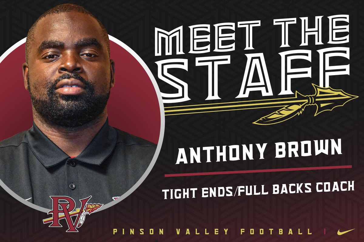 Pinson_Football's tweet photo. Meet your 2021 PVHS football staff. Tight Ends and Full Backs coach @ABOcho4 https://t.co/f0DKwf1vBS