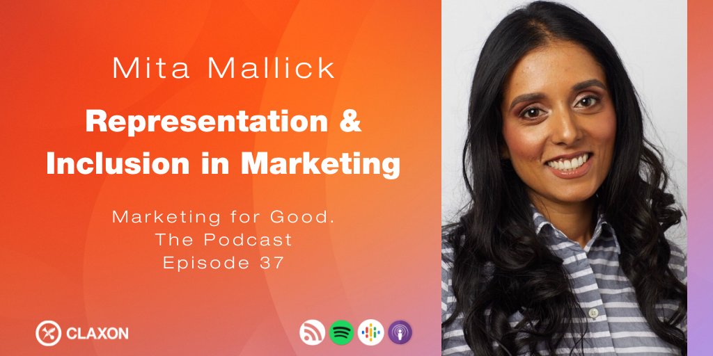 Thx to people like <a href="/MitaMallick2/">Mita Mallick</a> someday when we say #marketing, inclusive will simply be implied, i.e. the term "inclusive marketing" will no longer be needed. Mita's wisdom is as deep as her optimism is wide.

#podcast #marketingforgood

podcasts.apple.com/us/podcast/mit…