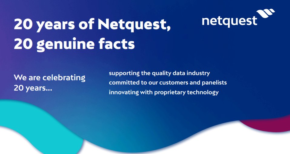 netquest's tweet photo. Did you know that #invention is one of the #values that govern our work at #Netquest? Find out more about our history, practices and solutions by downloading this #infographic that celebrates our 20 #anniversary: https://t.co/IylyboFH8s https://t.co/eRpUa5rQtP