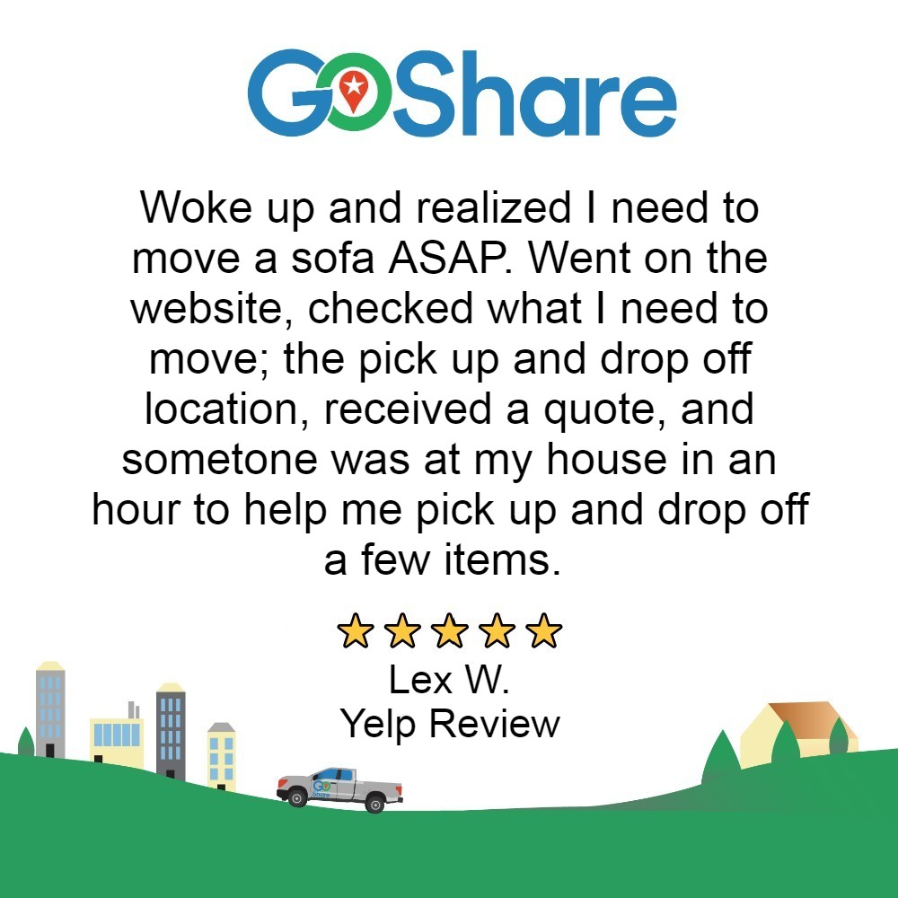 goshare's tweet photo. Hiring a delivery team same-day used to be almost impossible. Not anymore. Our app matches you with local pros in real time. So happy to we could help you Lex!
#GoShareReview #GoShareReviews #AppReview #GoShare https://t.co/z0T8CVhNmZ