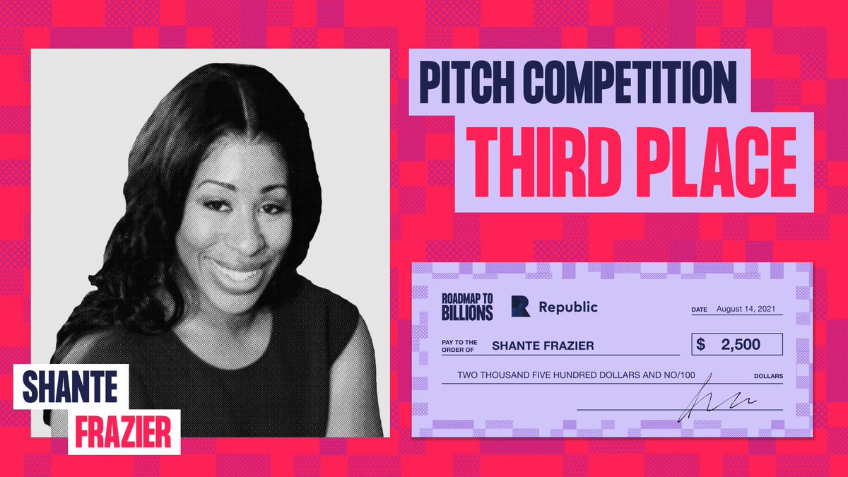 Congratulations is in order for our 3rd Place winner of the <a href="/elcompanies/">Eric Absgarten</a> 2021 Pitch Competition, Shante Frazier of WellCapped!