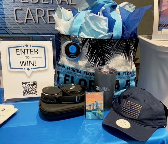 StarrWrightUSA's tweet photo. At the 👮🏽‍♀️ @WIFLE Annual Training Conference this week? Stop by our booth and enter to win this Starr Wright USA gift bag! Great souveniers and gear for your trip home 😎

#FLEO #womeninlawenforcement https://t.co/BP8nC5uEnI