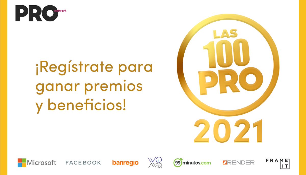 carabela_vc's tweet photo. ¡Únete a #Las100PRO, el evento que reconoce a las 100 startups más prometedoras de 🇲🇽 y ahora también de #LATAM!👉🏻@pronetworkmx👈🏻  

Tienes hasta el 8 de octubre para poder ser parte de una de las 100 #startups más prometedoras 🗓 

Link para registrate 👇🏻
https://t.co/0VqXvROiKu https://t.co/KX35RiJpQE
