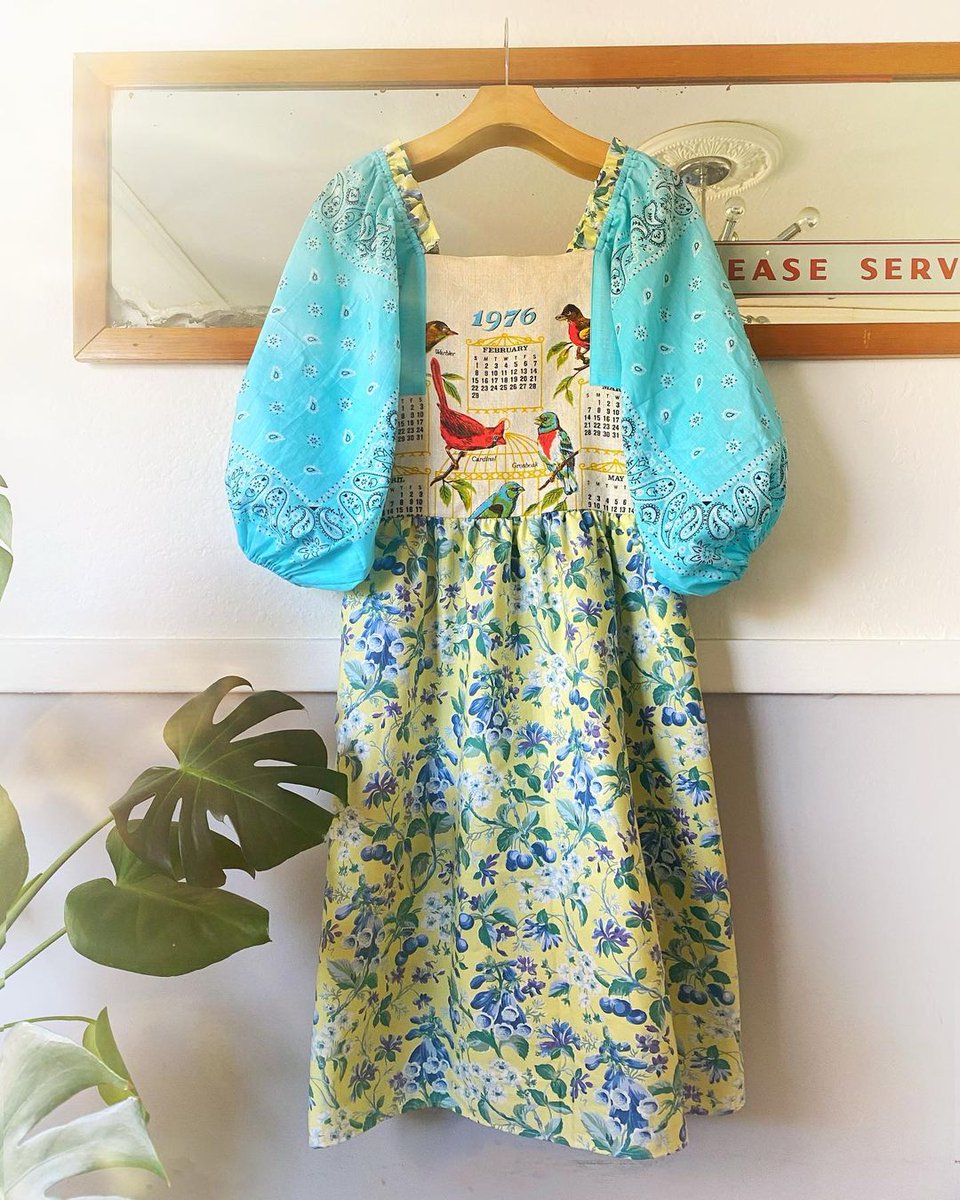 Selina Sanders's kitschy, upcycled garments are made from tea towels–and they sell out fast vogue.cm/s3lYLi8