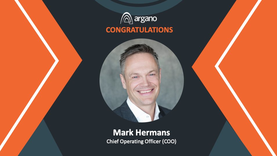 We are pleased to announce the assignment of our new Chief Operating Officer (COO), Mark Hermans. Please help us congratulate @mwhermans! Great things are happening at @ArganoX and we are all looking forward to it. 🥳✨

#Argano #BigAnnouncement #COO #DeepTransformation