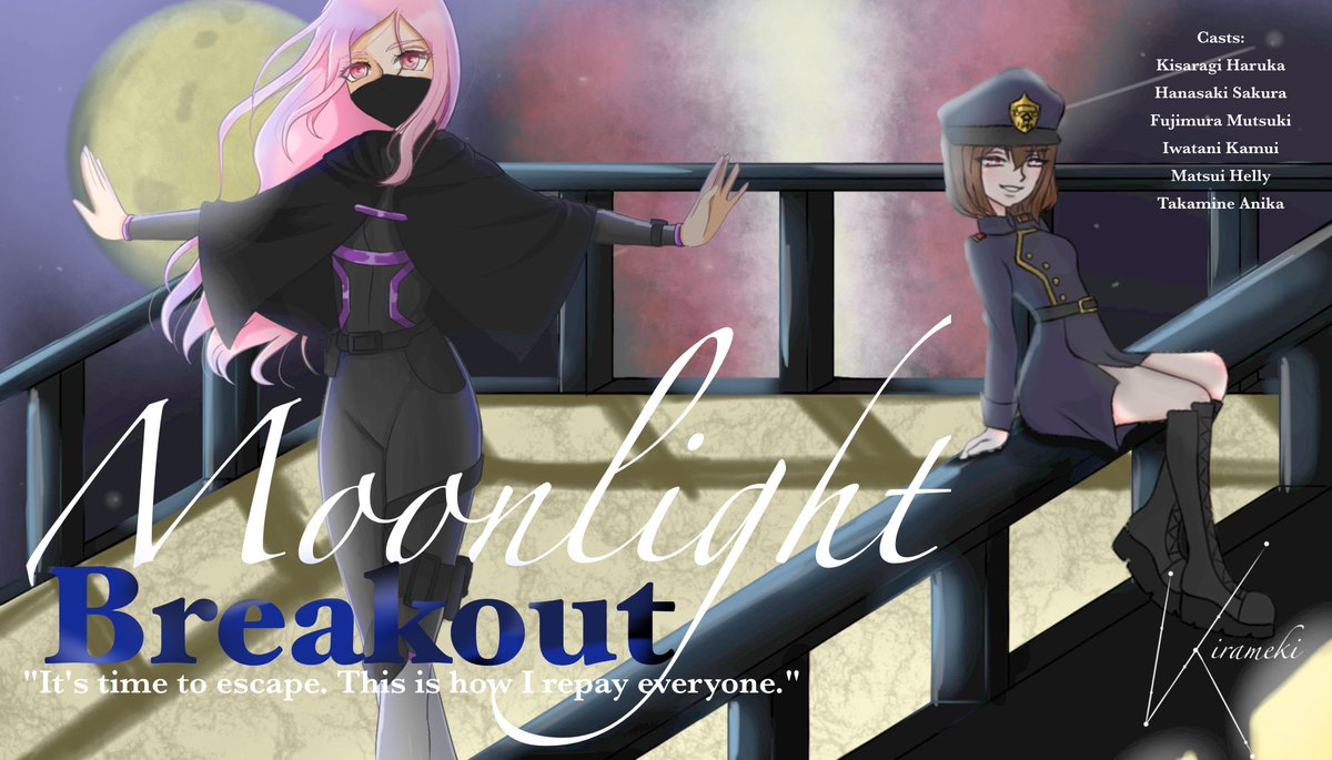 a3sonakiramekii's tweet photo. Moonlight Breakout will soon be delivered. The escape of Cops and Spies will begin.
#a3sona #kiramekisona #sonaproject https://t.co/hrJKm6LNx4
