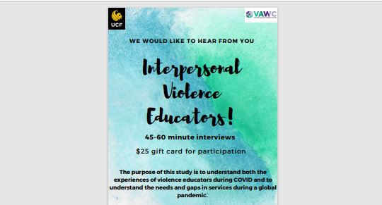 UCF Violence Against Women Faculty Cluster tweet media