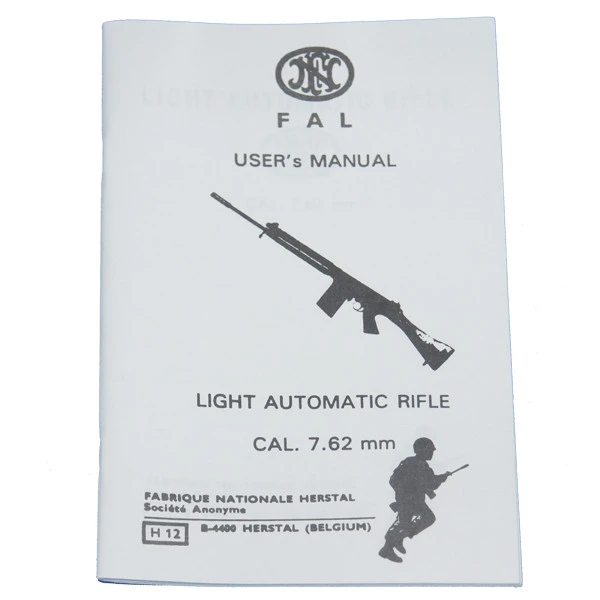 FN FAL 매뉴얼은 흑백 인쇄된 사진이라 보기가 좀 그렇네. 조작 단계별로 설명이야 잘 해놨겠지만... 