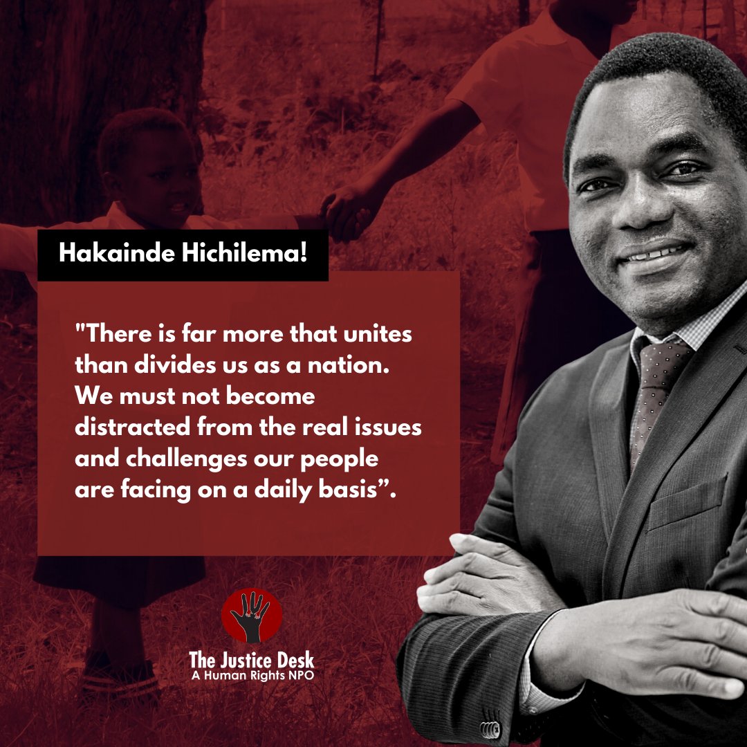 TheJusticeDesk's tweet photo. The entire Justice Desk team would like to #congratulate the entire country of #Zambia on #unitingtogether & having a peaceful# democraticelection.
We also want to say a huge congratulations to president-elect #HakaindeHichilema on his landslide win!
#quoteoftheday #love https://t.co/wAY0TEM00J